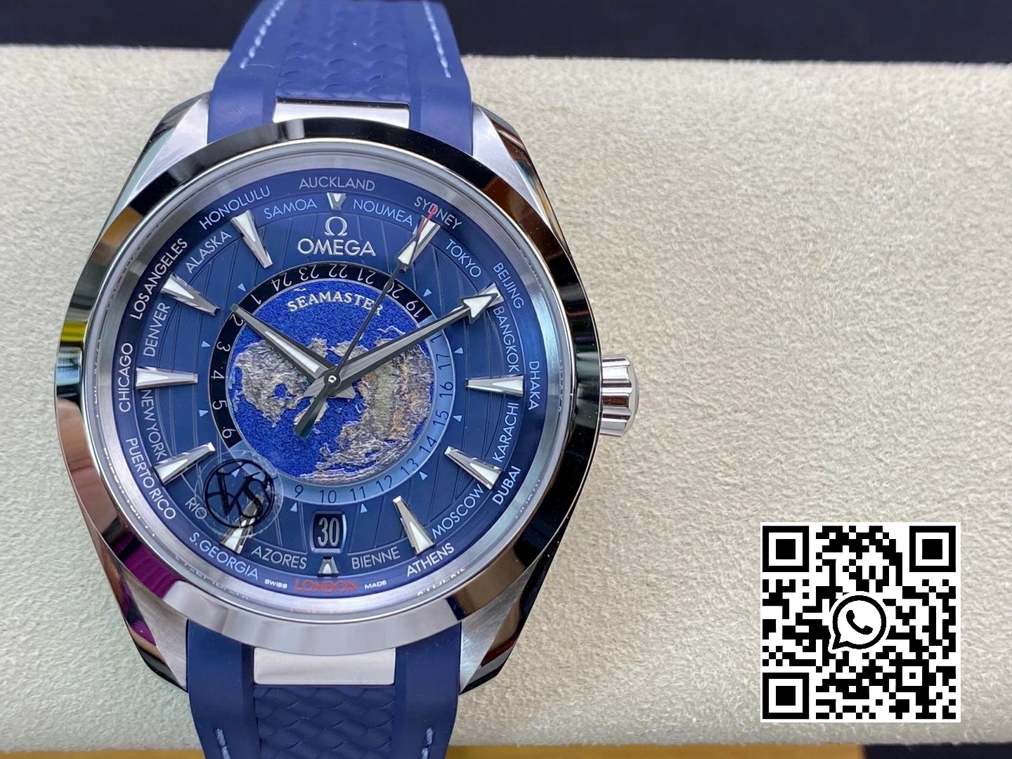 Omega Aqua Terra 8938 Worldtimer VS Factory 1:1 Best Edition Blue Dial