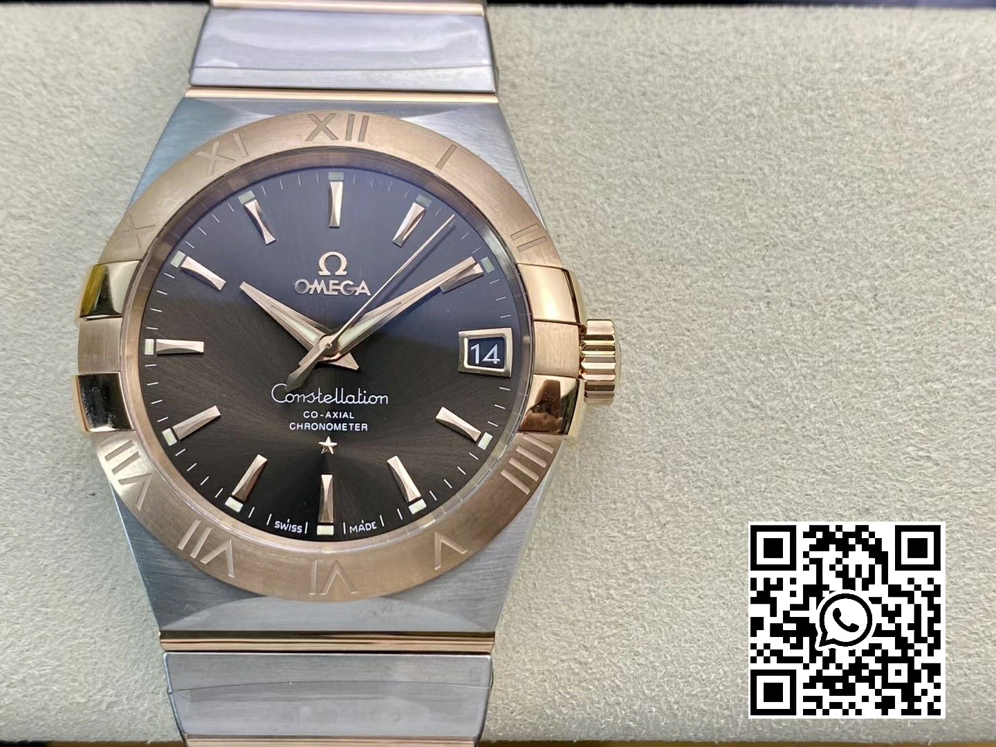 Omega Constellation 38mm SS/RG VS Factory 1:1 Best Edition Brown Dial