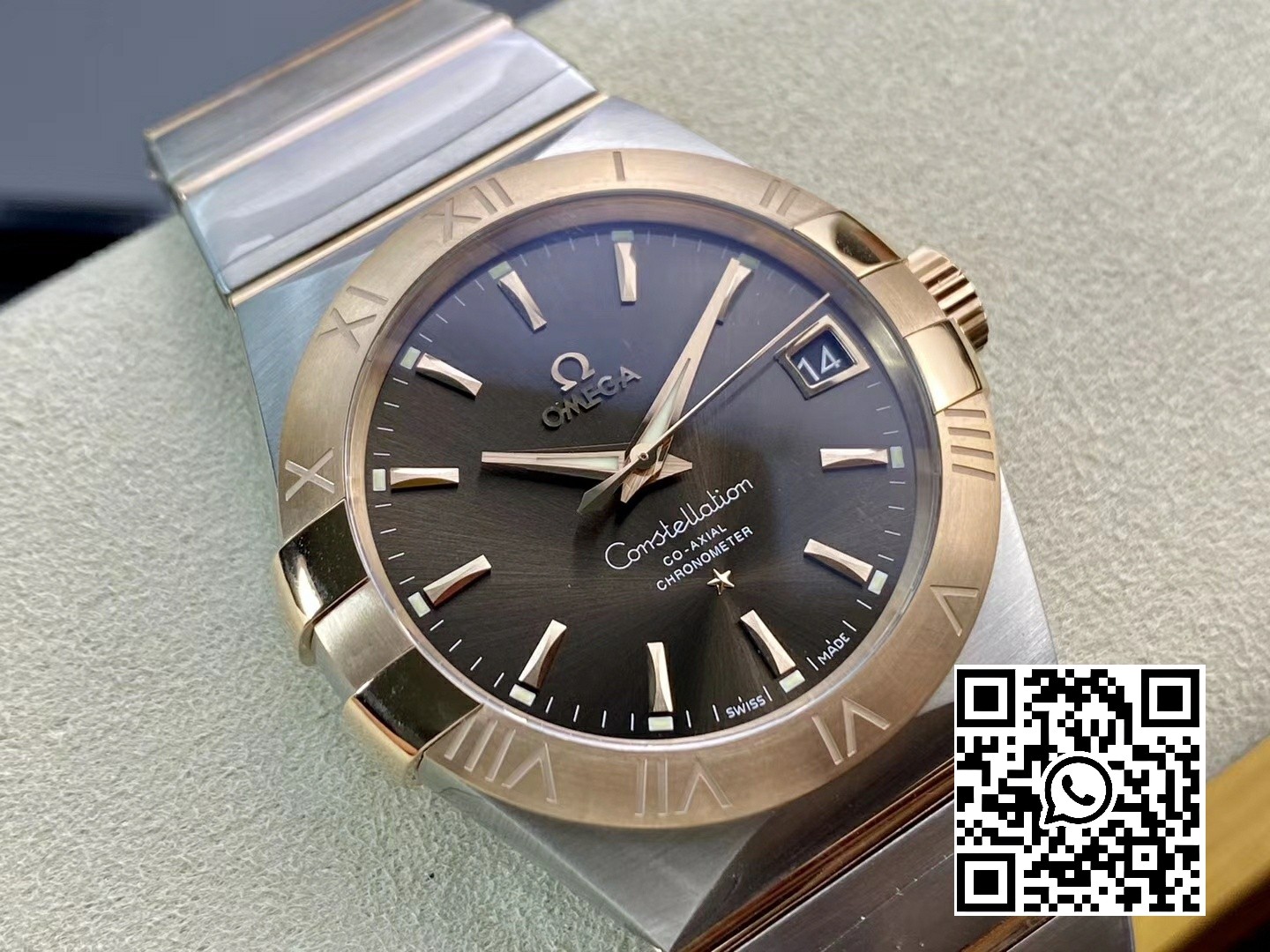 Omega Constellation 38mm SS/RG VS Factory 1:1 Best Edition Brown Dial