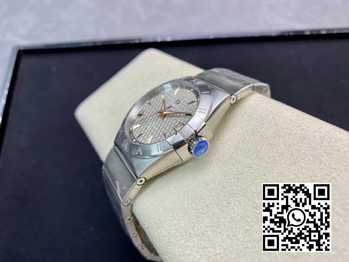 Omega Constellation 38mm SS/RG VS Factory 1:1 Best Edition Gray Textured Dial