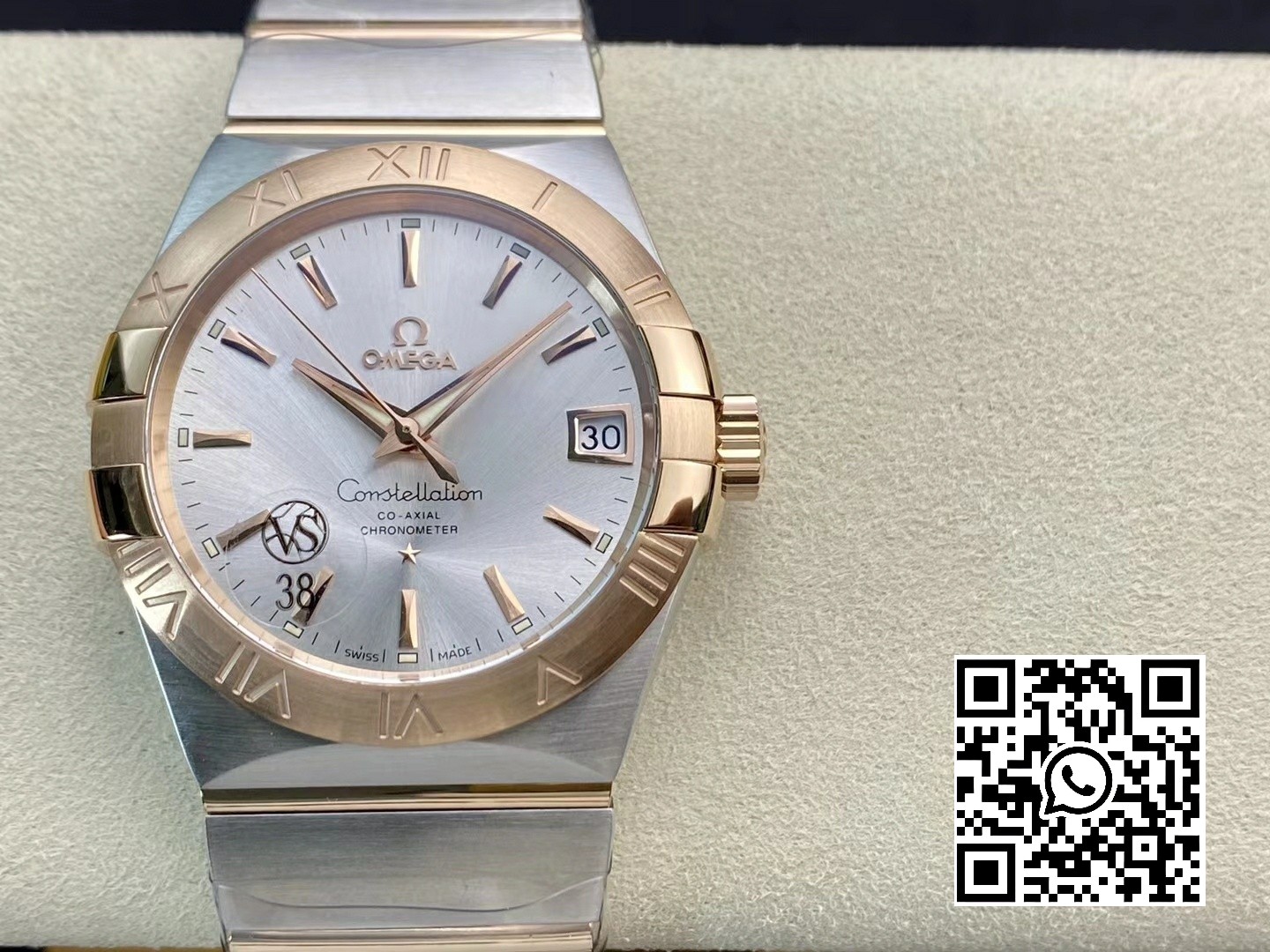 Omega Constellation 38mm SS/RG VS Factory 1:1 Best Edition Silver Dial