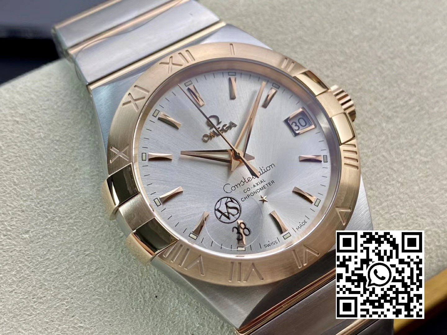 Omega Constellation 38mm SS/RG VS Factory 1:1 Best Edition Silver Dial