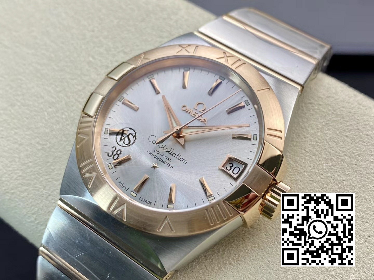 Omega Constellation 38mm SS/RG VS Factory 1:1 Best Edition Silver Dial