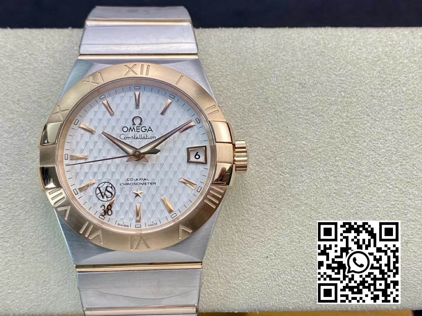 Omega Constellation 38mm SS/YG VS Factory 1:1 Best Edition White Textured Dial