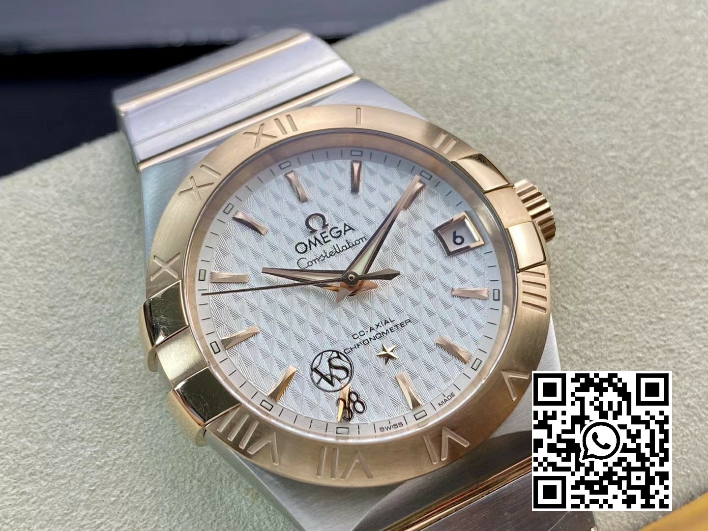 Omega Constellation 38mm SS/YG VS Factory 1:1 Best Edition White Textured Dial