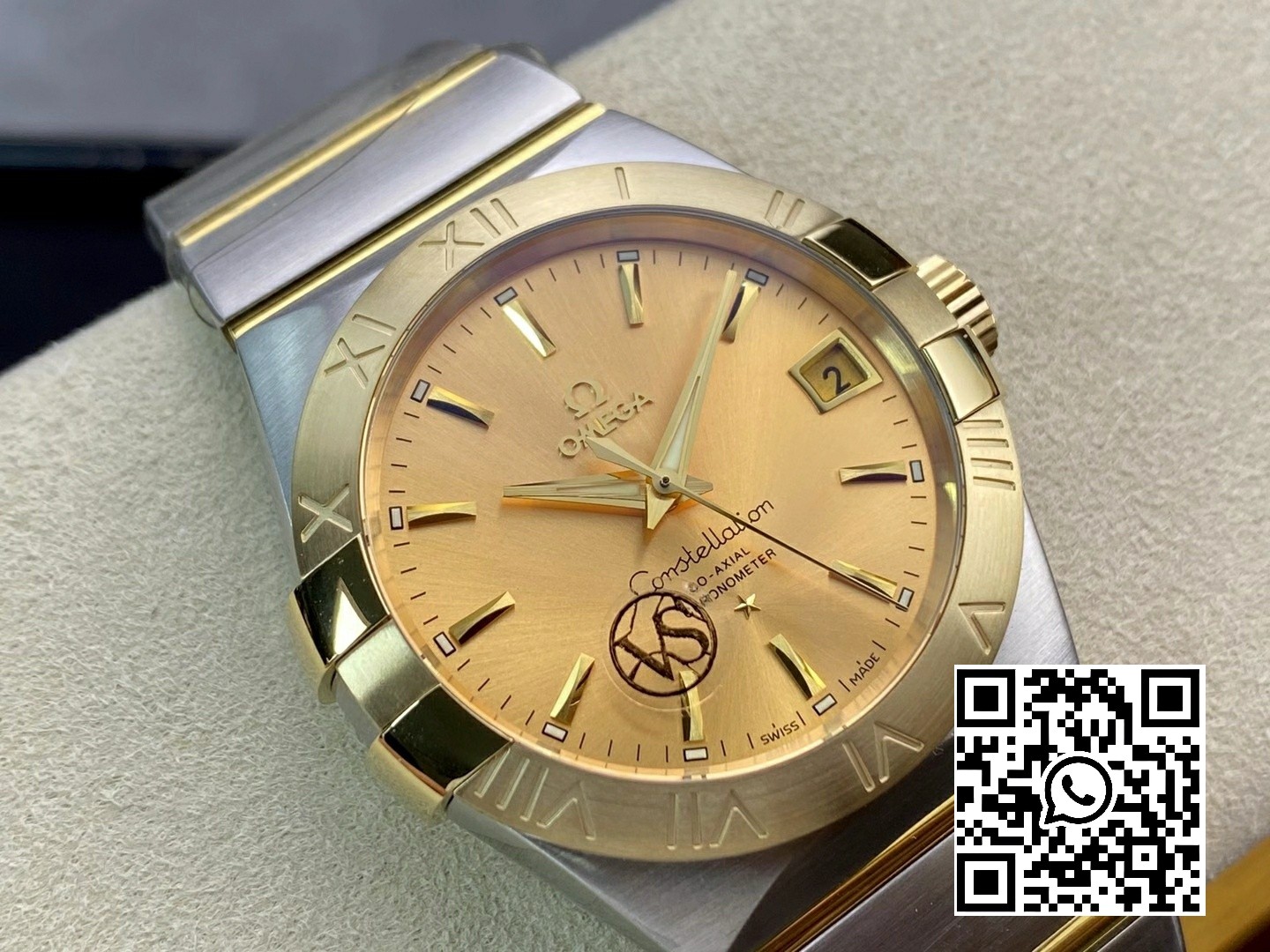 Omega Constellation 38mm SS/YG VS Factory 1:1 Best Edition Yellow Gold Dial