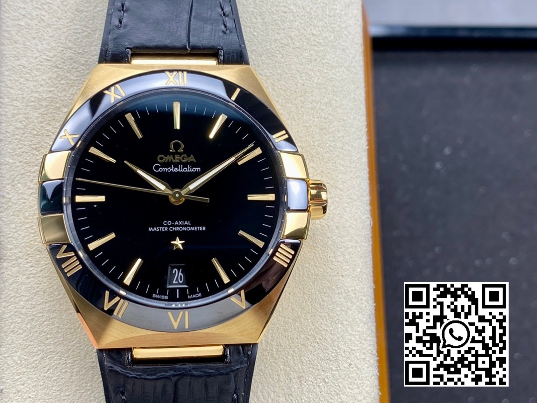 Omega Constellation Black Ceramic RG VS Factory 1:1 Best Edition Black Dial