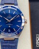 Omega Constellation Black Ceramic SS/RG VS Factory 1:1 Best Edition Blue Dial