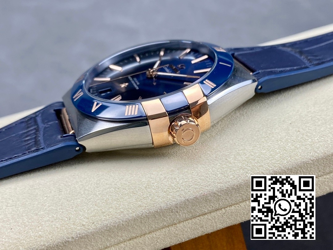 Omega Constellation Black Ceramic SS/RG VS Factory 1:1 Best Edition Blue Dial