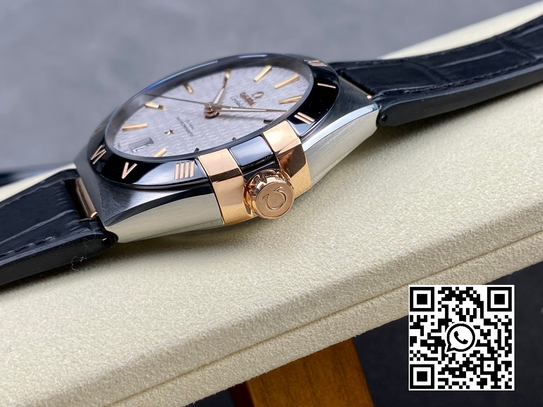 Omega Constellation Black Ceramic SS/RG VS Factory 1:1 Best Edition White Dial