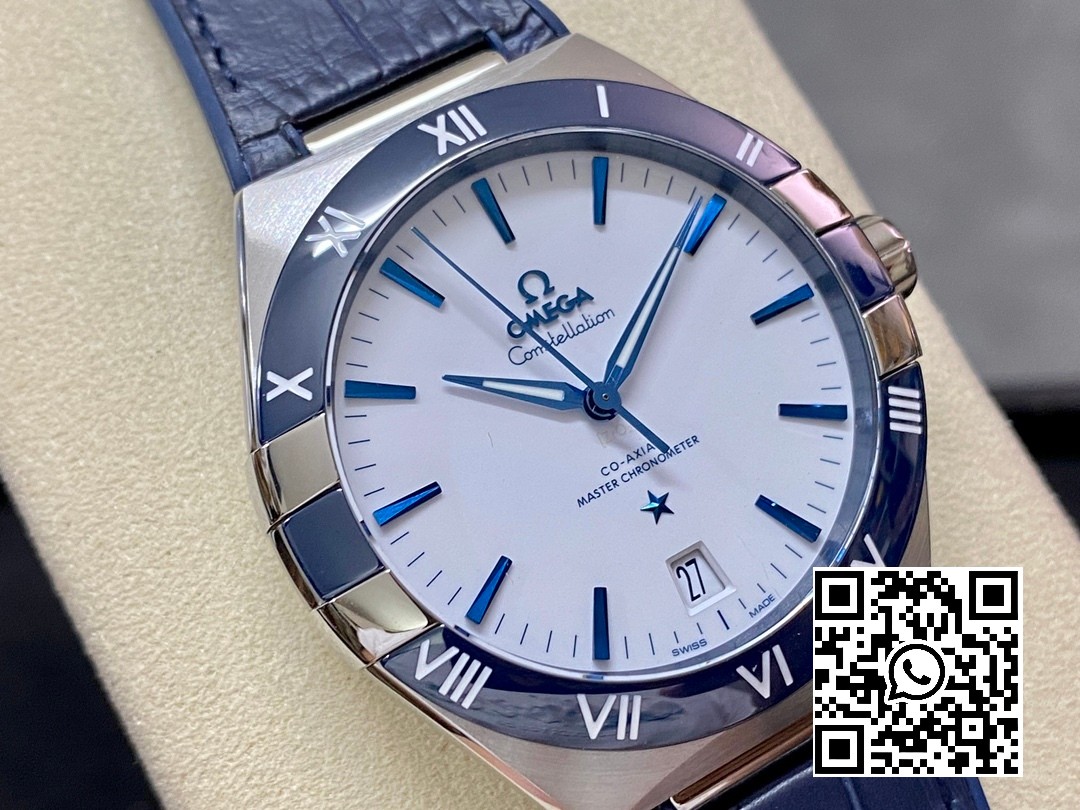 Omega Constellation Blue Ceramic SS VS Factory 1:1 Best Edition White Dial