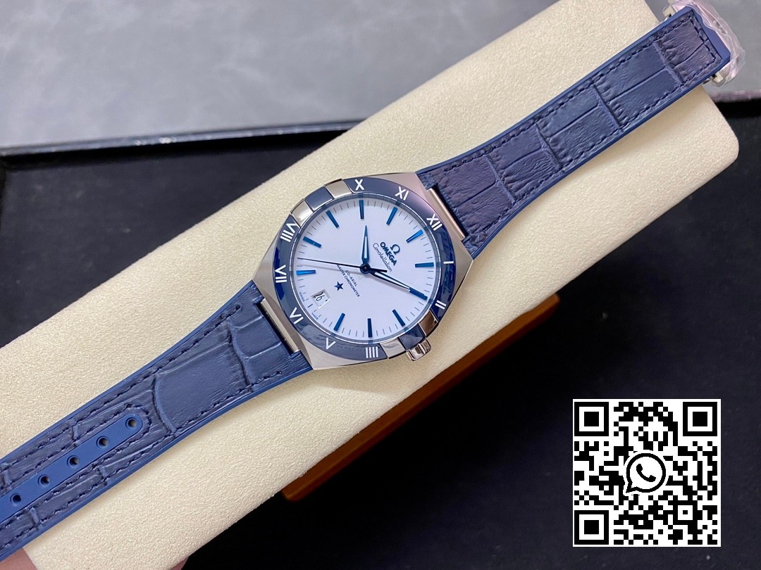 Omega Constellation Blue Ceramic SS VS Factory 1:1 Best Edition White Dial