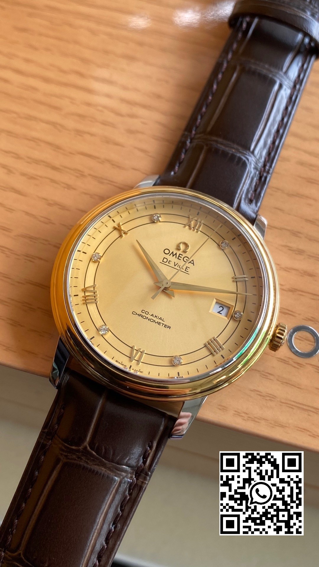 Omega De Ville Prestige 39.5mm YG/SS A+ Factory 1:1 Best Edition Yellow Dial