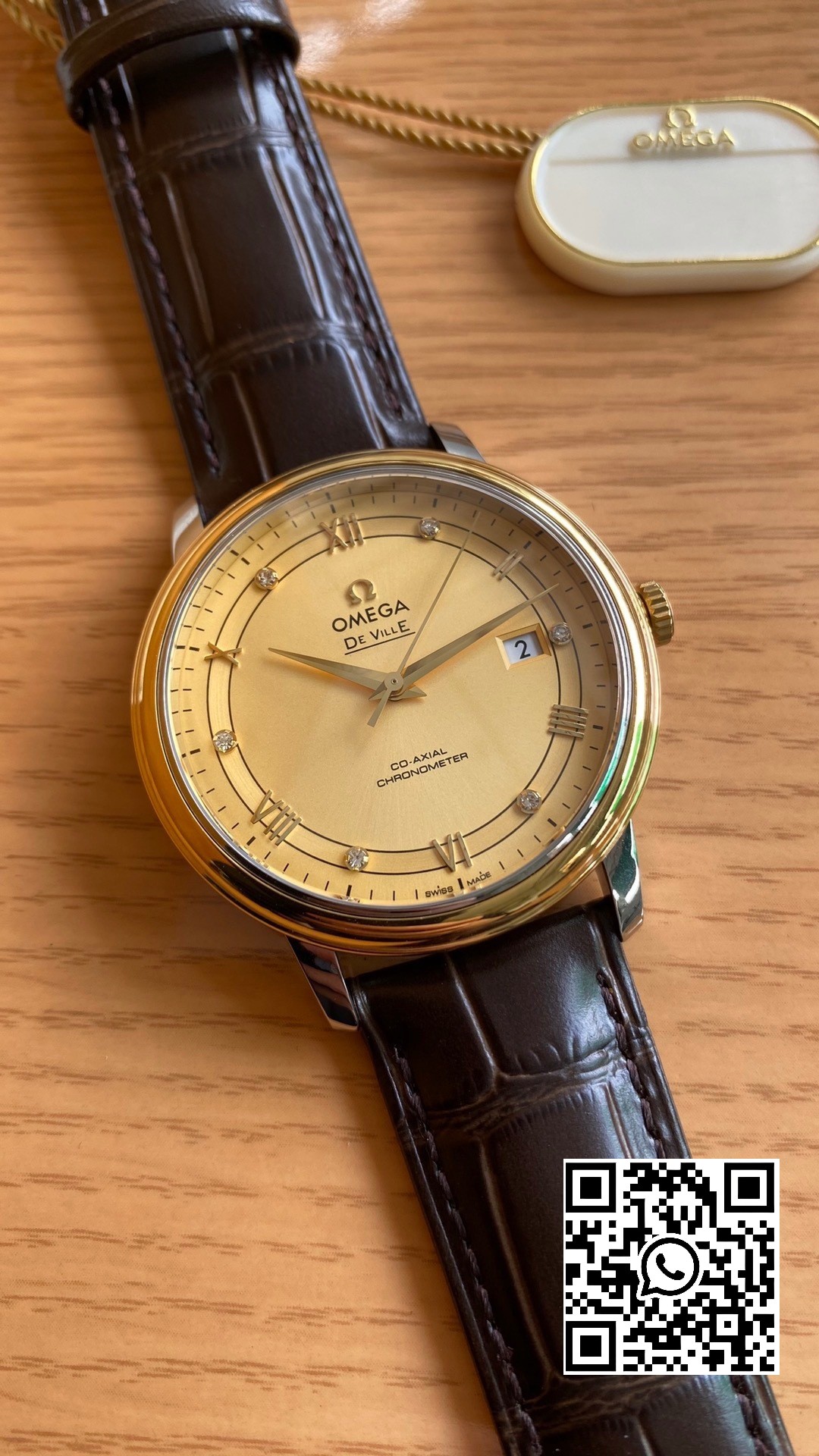 Omega De Ville Prestige 39.5mm YG/SS A+ Factory 1:1 Best Edition Yellow Dial