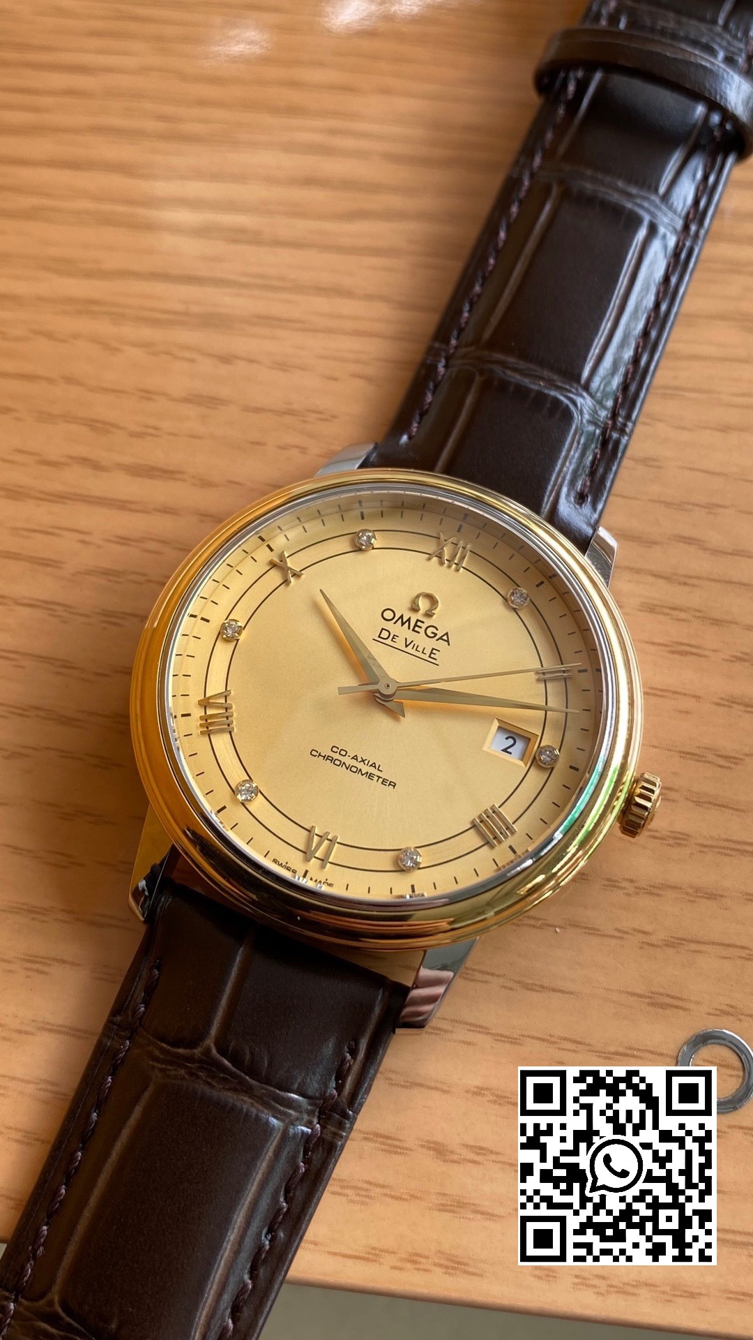 Omega De Ville Prestige 39.5mm YG/SS A+ Factory 1:1 Best Edition Yellow Dial