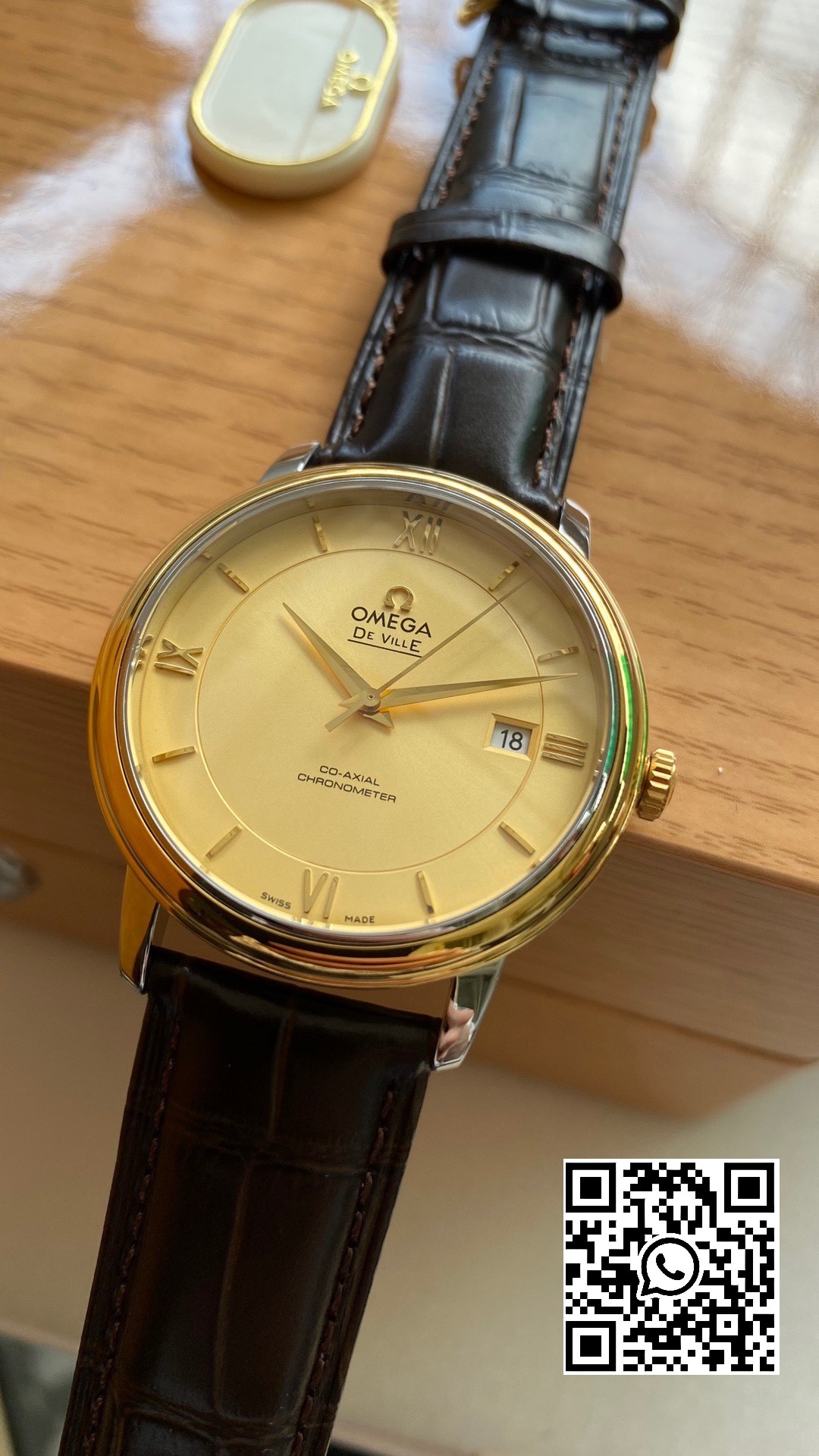 Omega De Ville Prestige 39.5mm YG/SS A+ Factory 1:1 Best Edition Yeoolw Dial