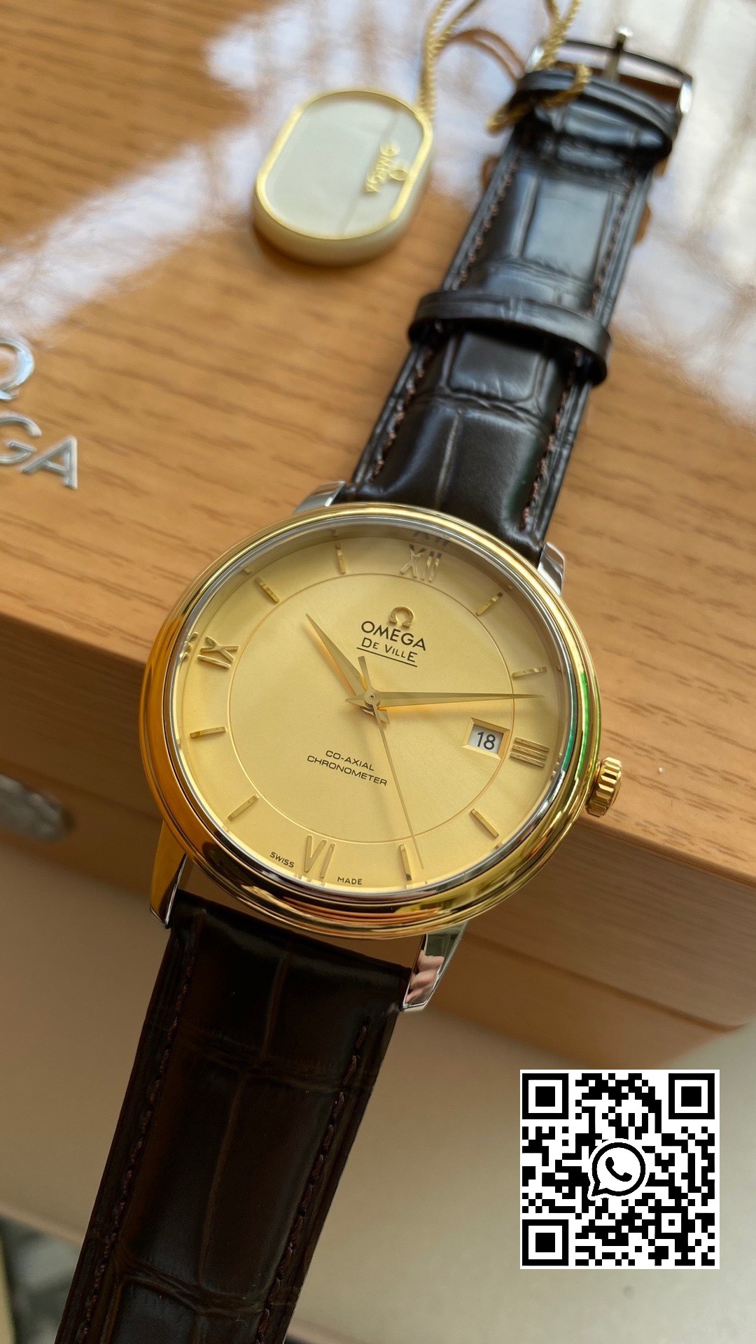 Omega De Ville Prestige 39.5mm YG/SS A+ Factory 1:1 Best Edition Yeoolw Dial