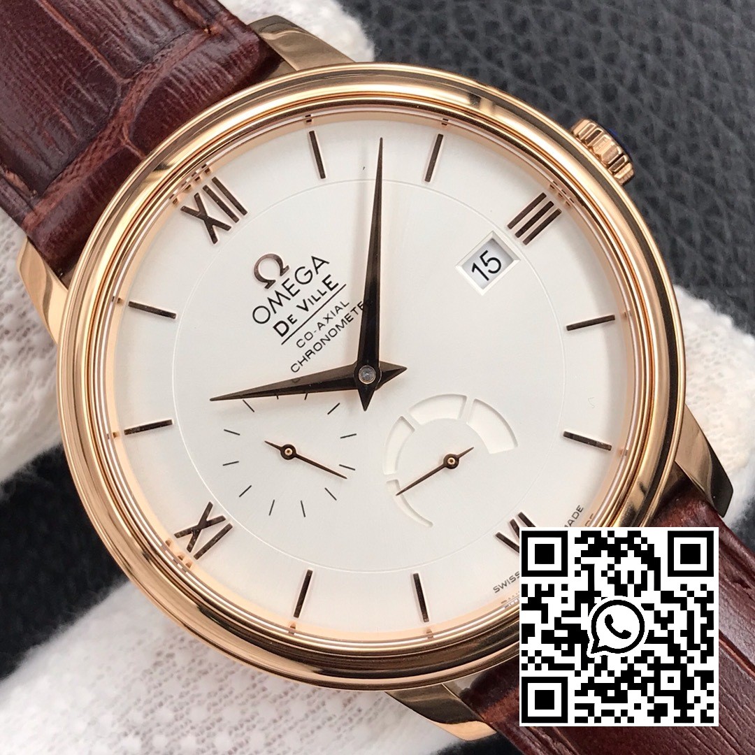 Omega De Ville Prestige Real PR RG ZF Factory 1:1 Best Edition White Dial