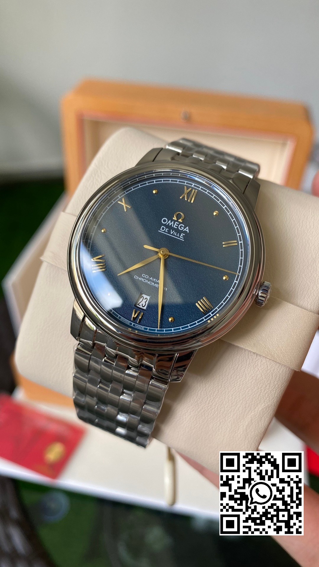 Omega De Ville Prestige 39.5mm SS A+ Factory 1:1 Best Edition Blue Granular Dial