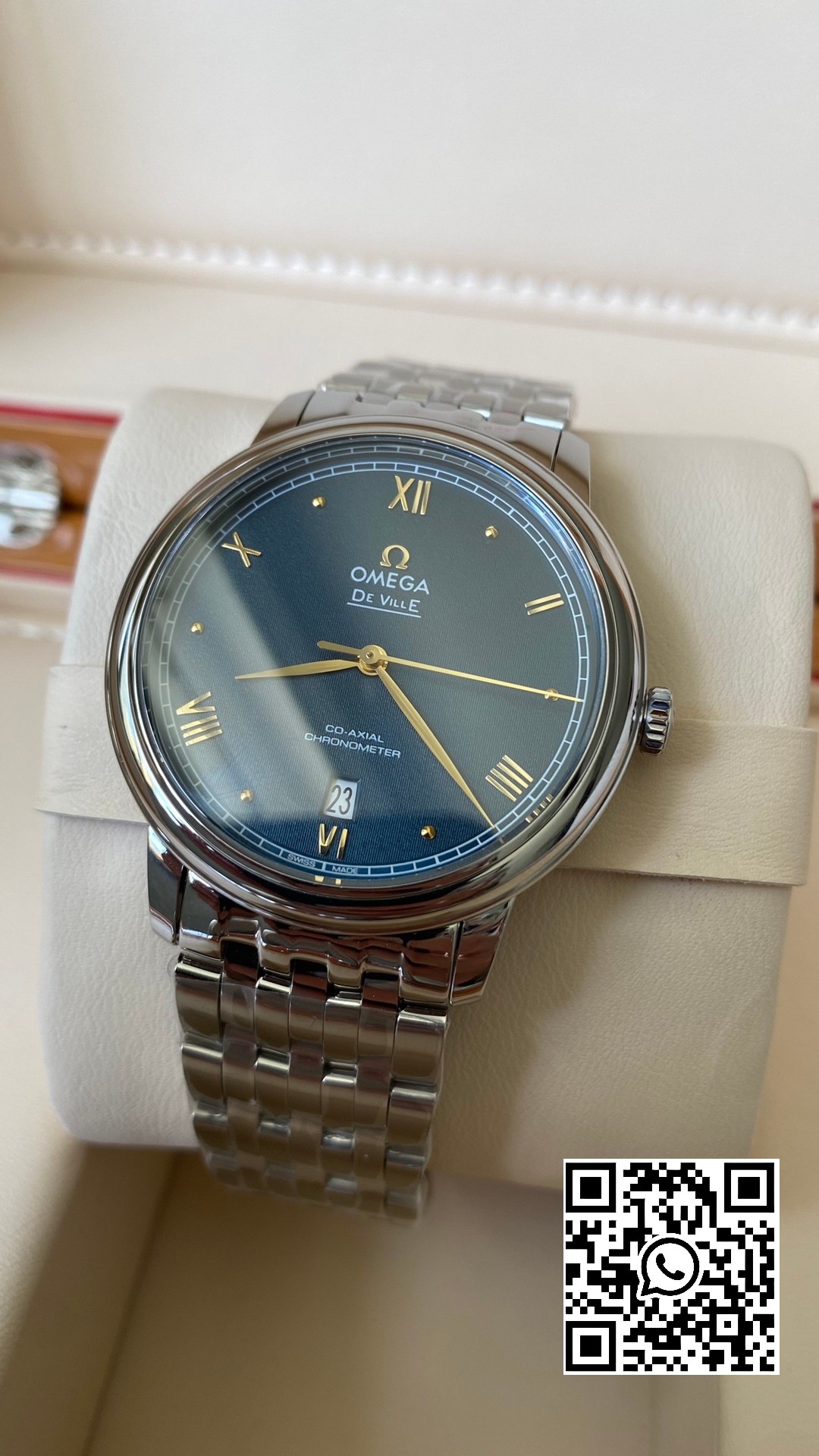 Omega De Ville Prestige 39.5mm SS A+ Factory 1:1 Best Edition Blue Granular Dial