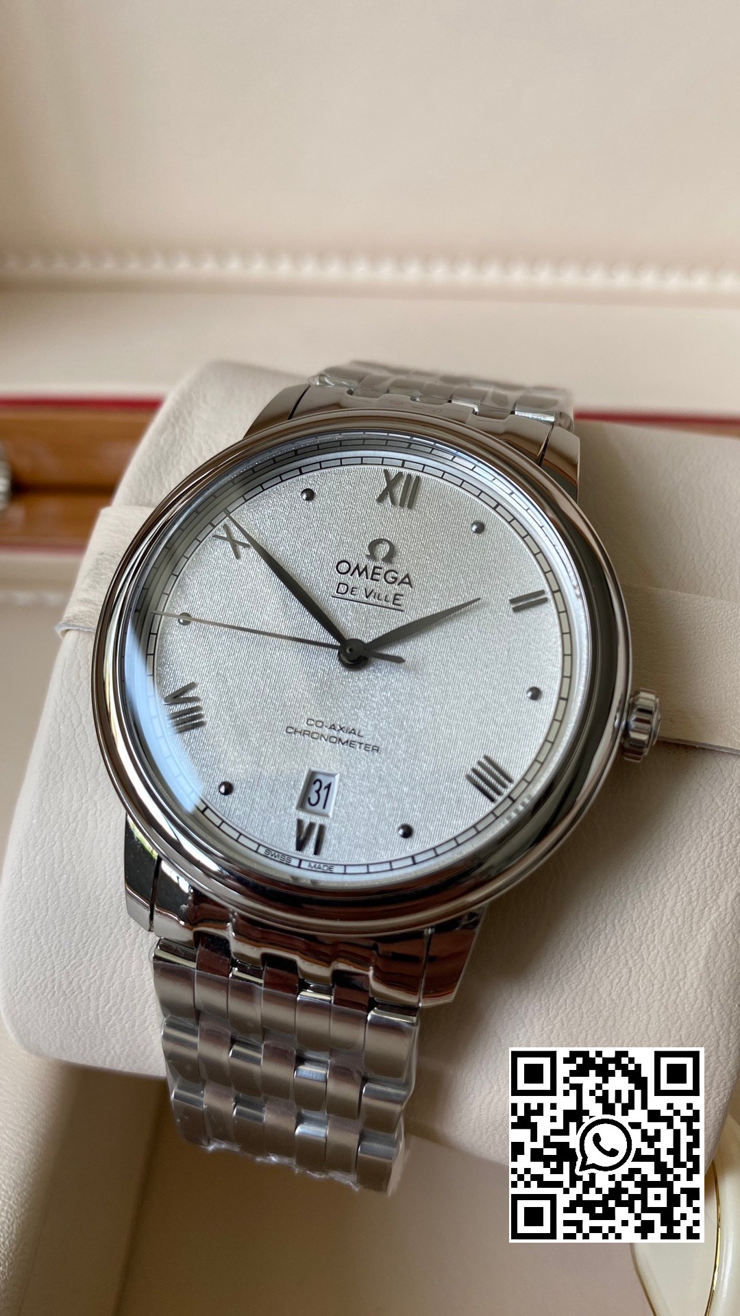 Omega De Ville Prestige 39.5mm SS A+ Factory 1:1 Best Edition White Granular Dial