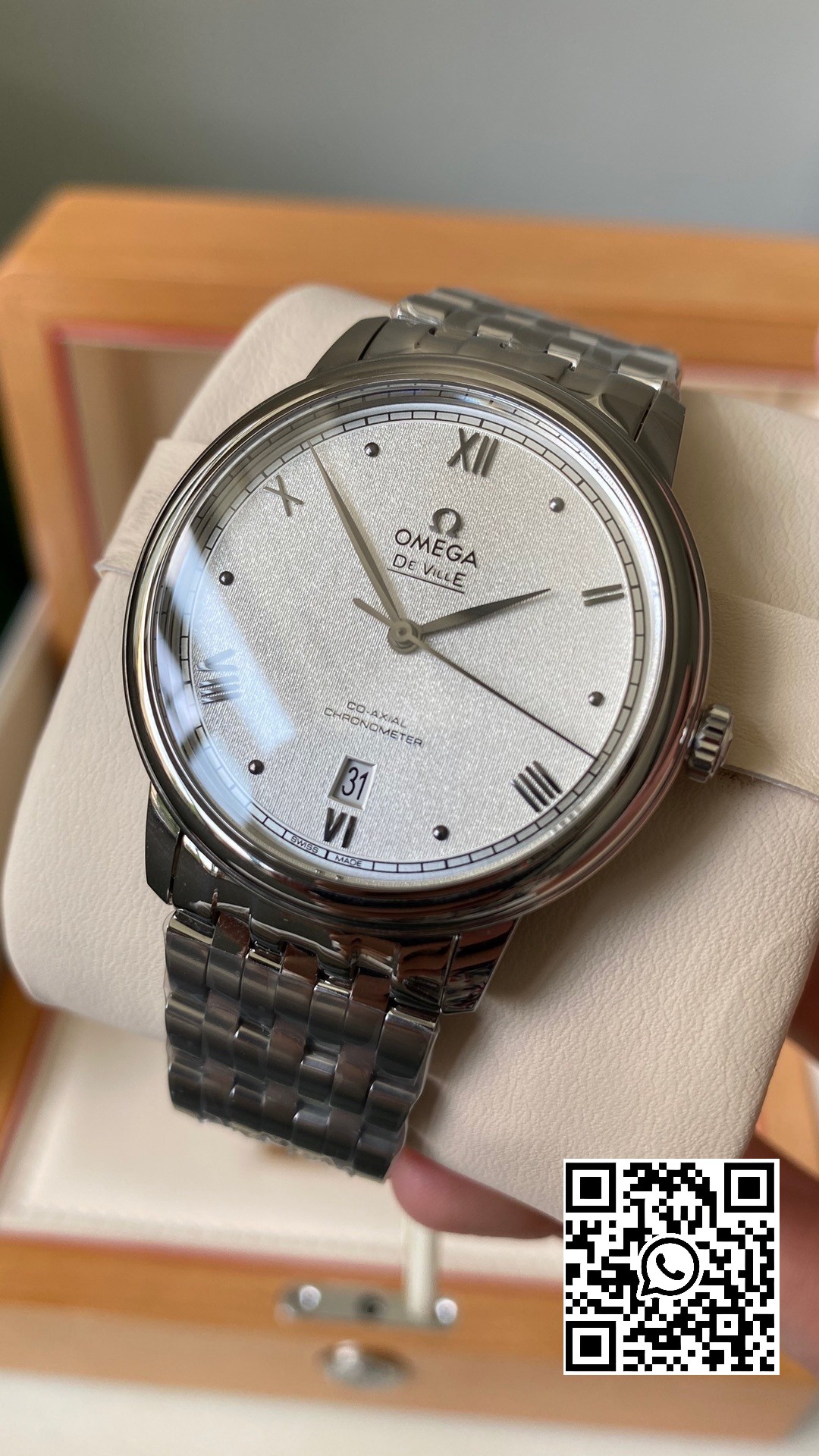 Omega De Ville Prestige 39.5mm SS A+ Factory 1:1 Best Edition White Granular Dial