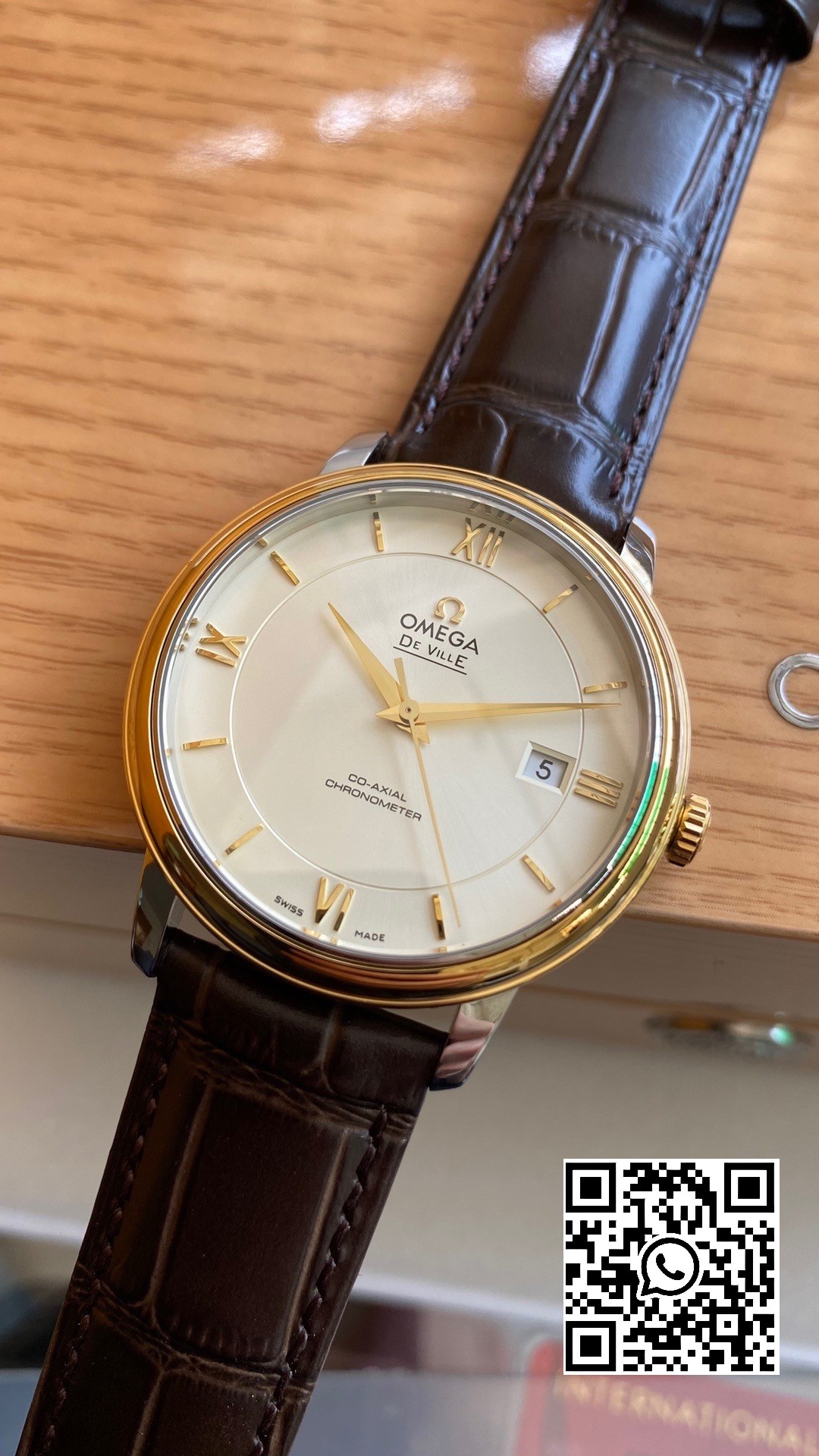 Omega De Ville Prestige 39.5mm YG/SS A+ Factory 1:1 Best Edition White Dial