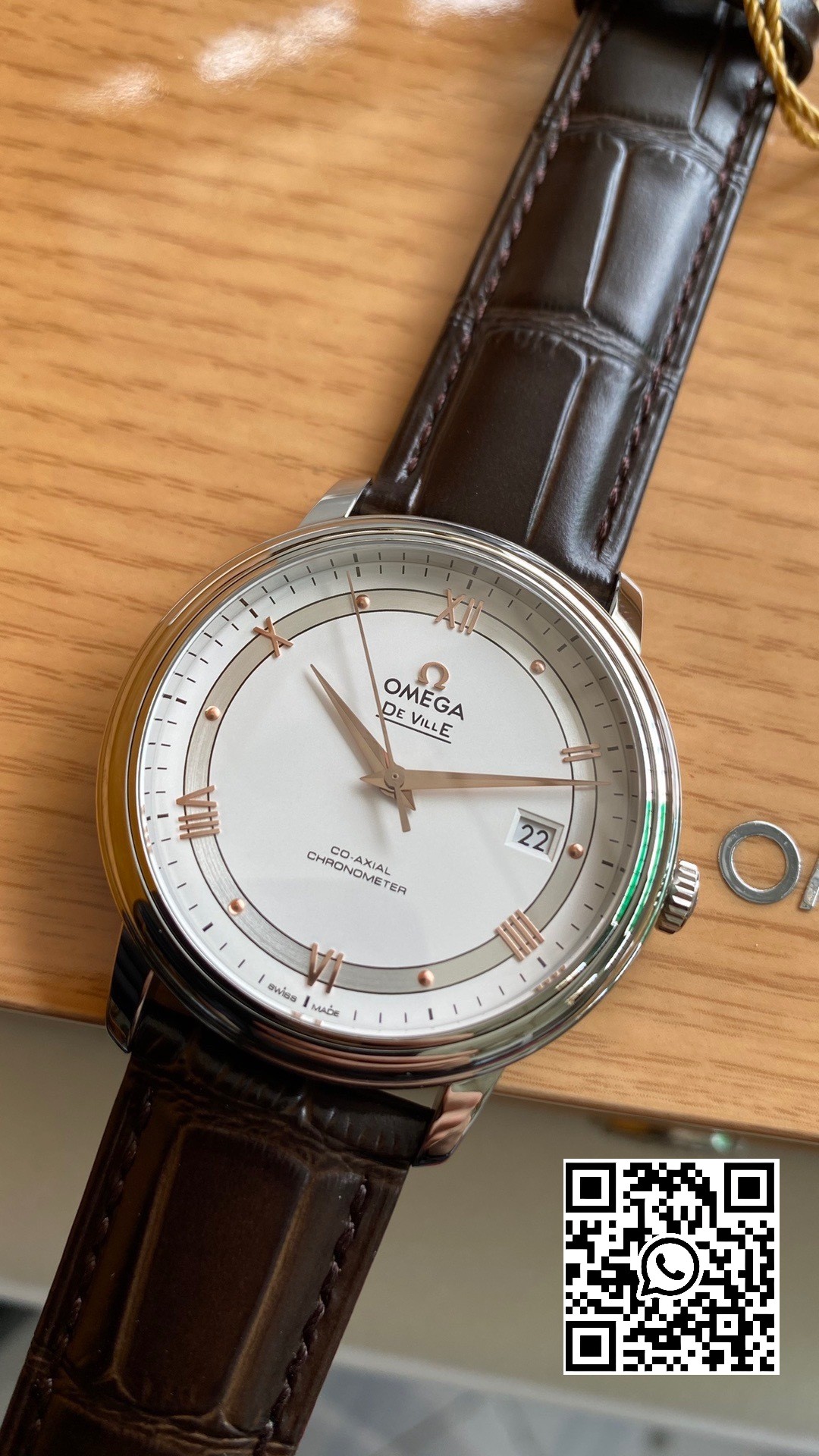 Omega De Ville Prestige 39.5mm RG/SS A+ Factory 1:1 Best Edition White Dial