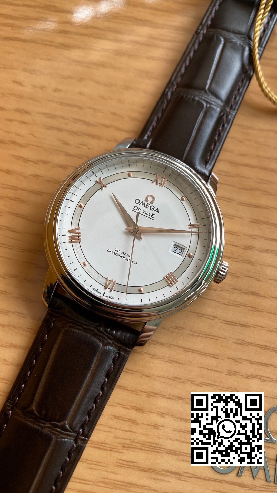 Omega De Ville Prestige 39.5mm RG/SS A+ Factory 1:1 Best Edition White Dial