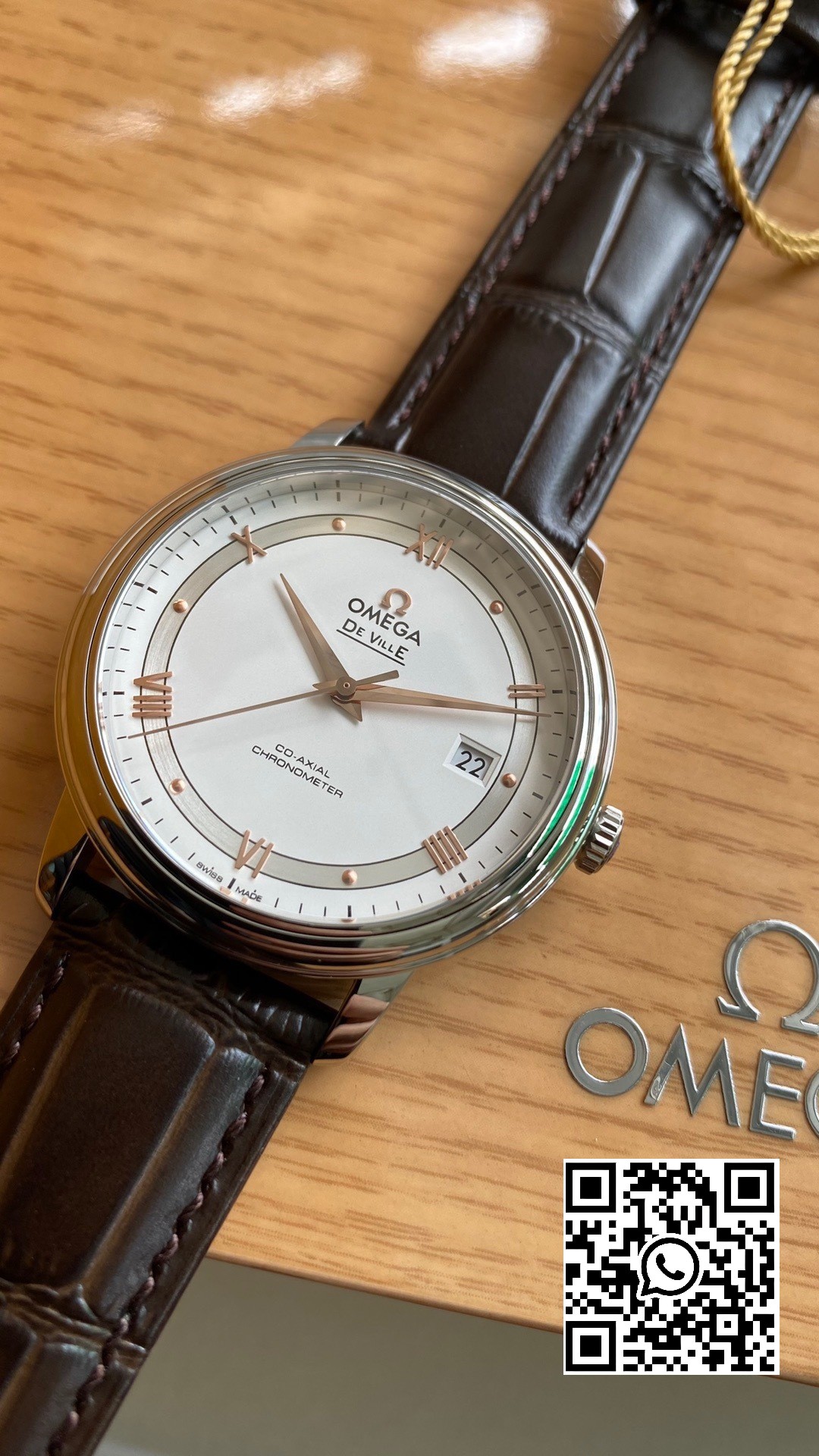 Omega De Ville Prestige 39.5mm RG/SS A+ Factory 1:1 Best Edition White Dial