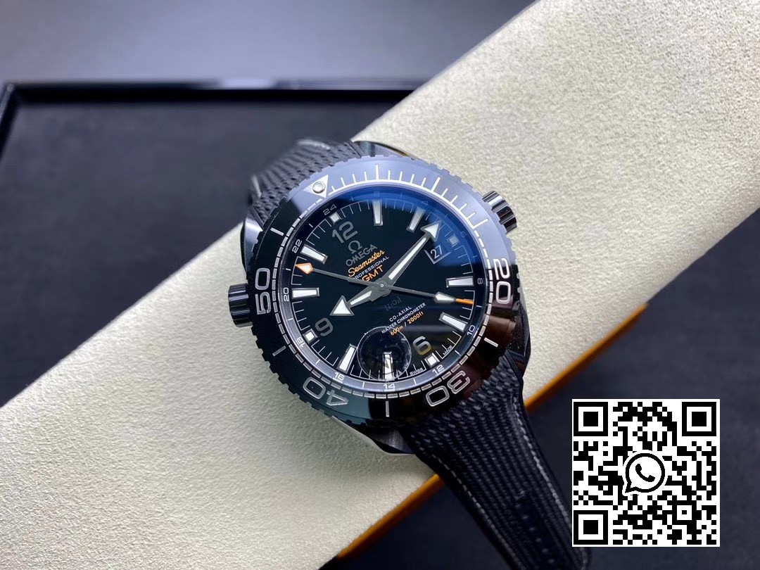 Omega Planet Ocean 45.5mm Deep Black Real Ceramic VS Factory Black Nylon Strap A8906 Super Clone