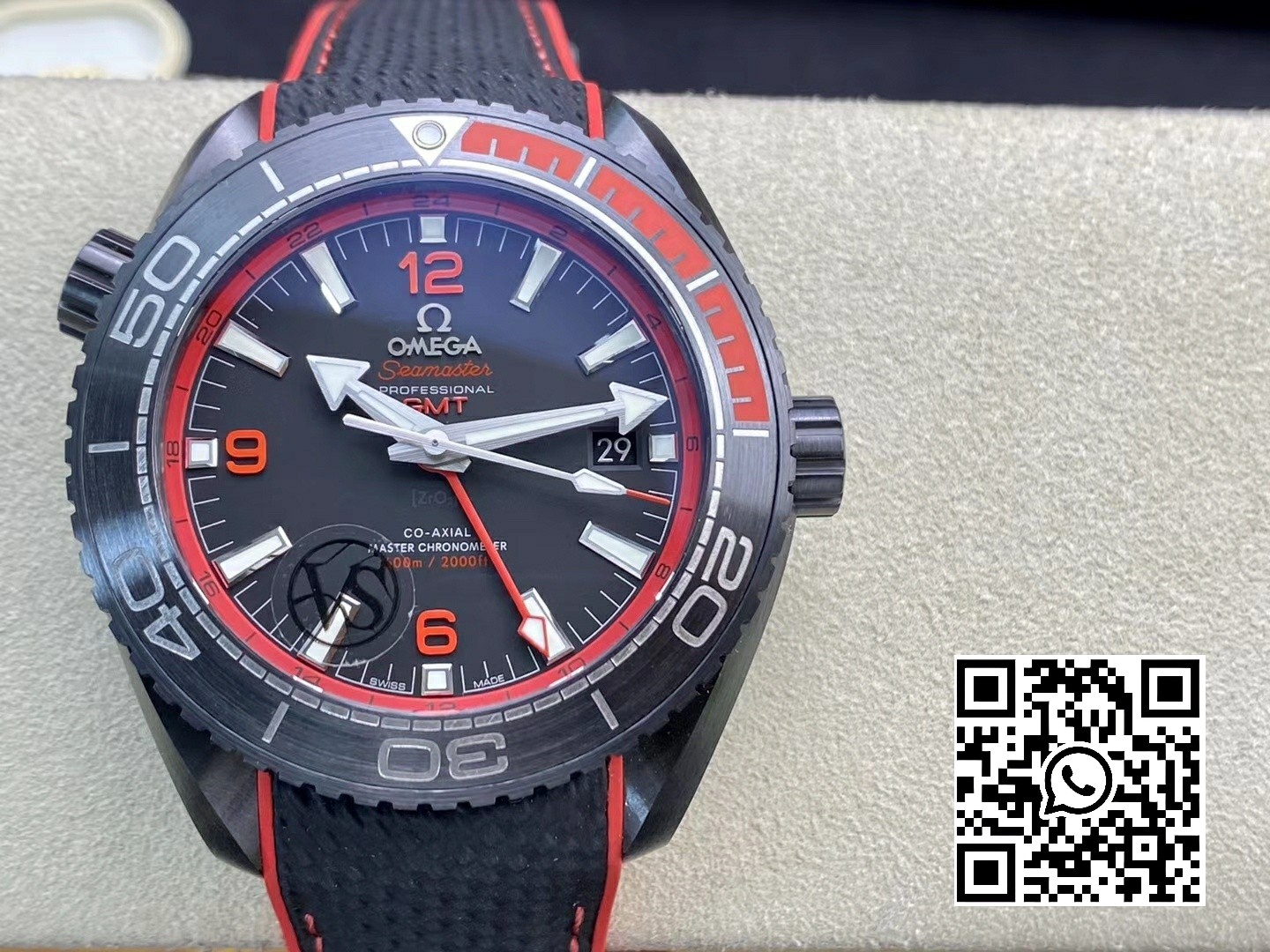 Omega Planet Ocean 45.5mm Deep Black red Real Ceramic VS Factory 1:1 Best Edition A8906 Super Clone