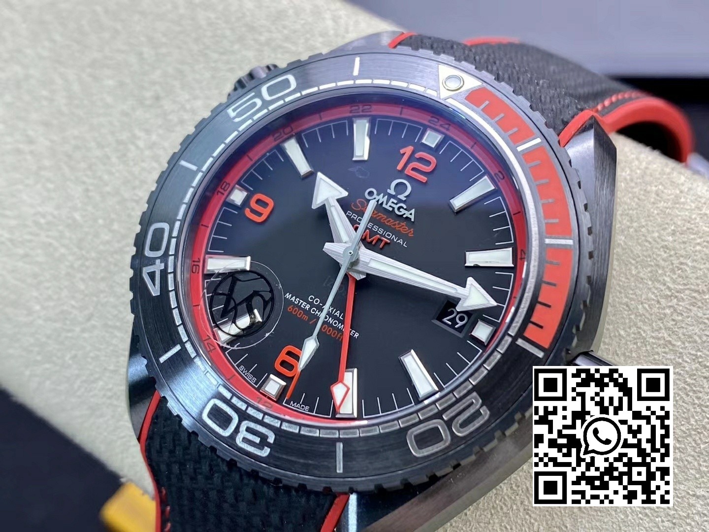 Omega Planet Ocean 45.5mm Deep Black red Real Ceramic VS Factory 1:1 Best Edition A8906 Super Clone