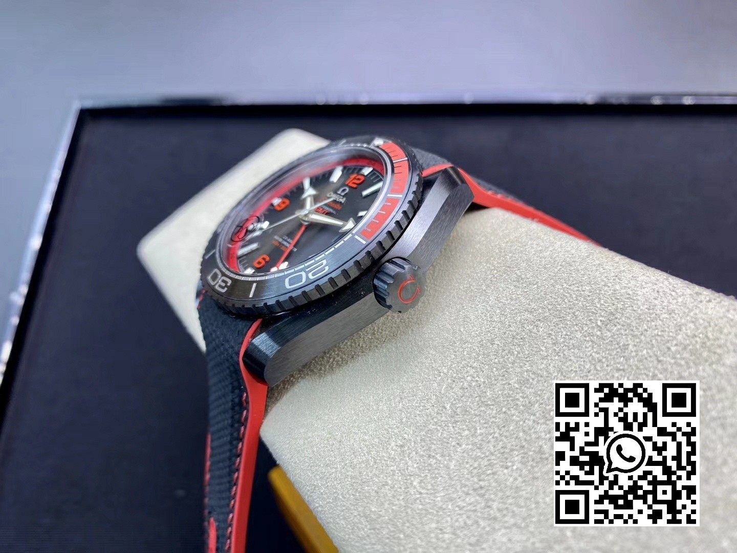 Omega Planet Ocean 45.5mm Deep Black red Real Ceramic VS Factory 1:1 Best Edition A8906 Super Clone