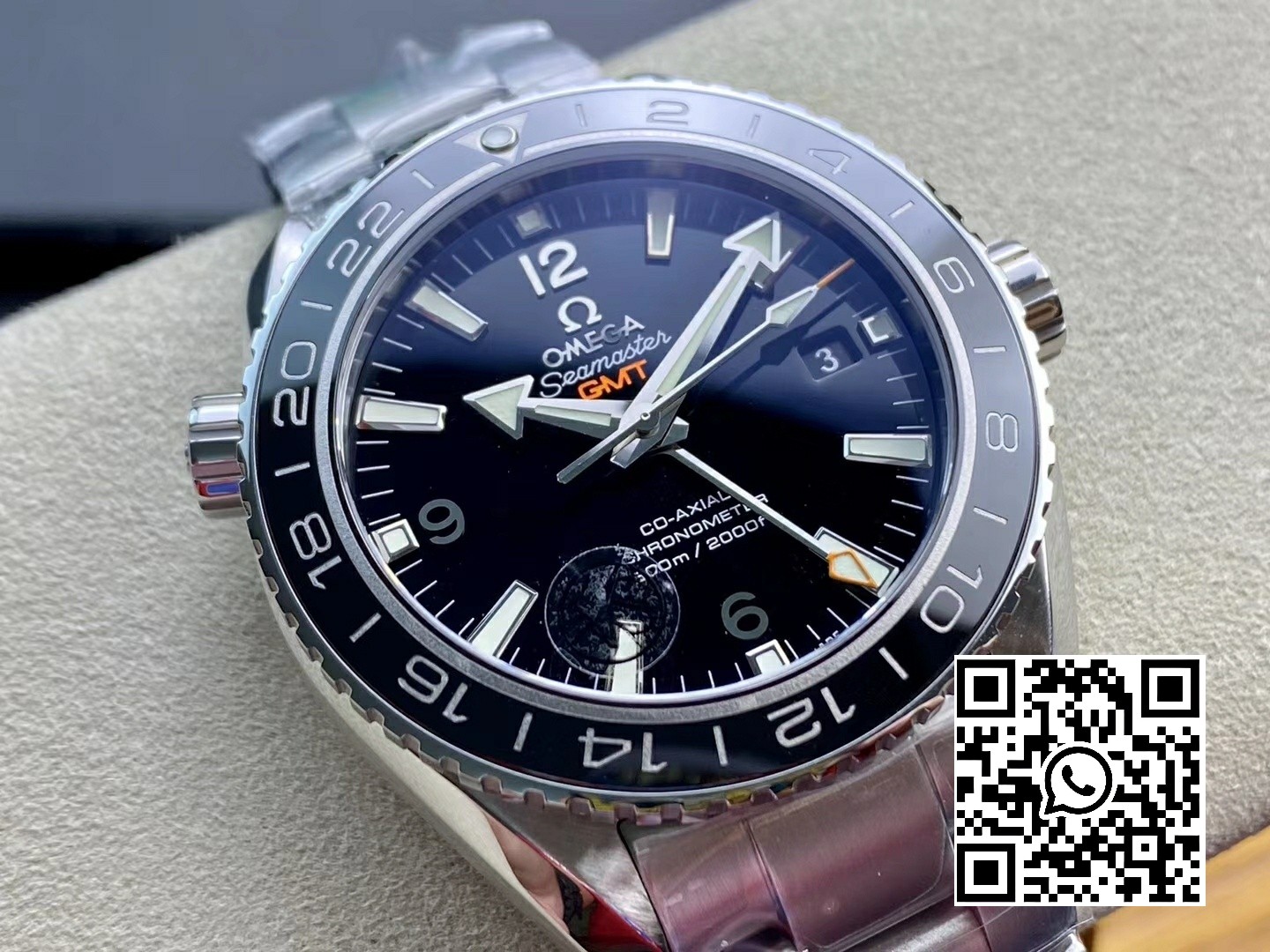 Omega Planet Ocean 600M Co-Axial GMT 43.5mm VS Factory 1:1 Best Edition Black Dial