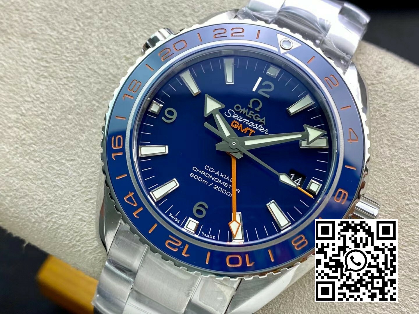 Omega Planet Ocean 600M Co-Axial GMT 43.5mm VS Factory 1:1 Best Edition Blue Dial