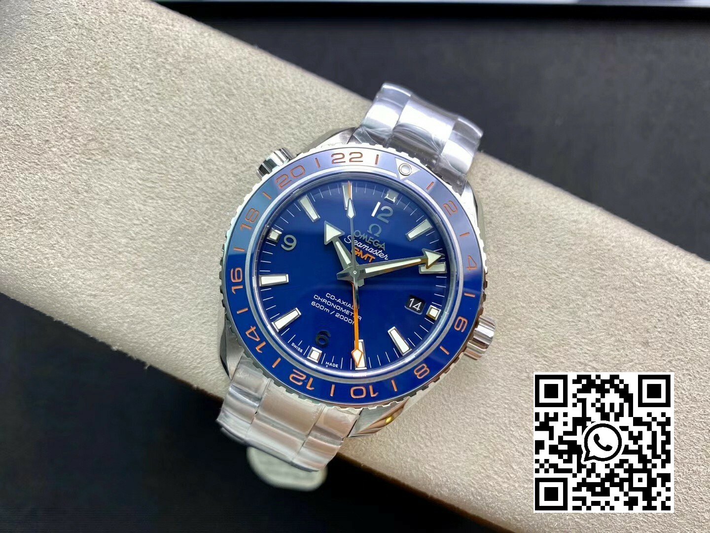 Omega Planet Ocean 600M Co-Axial GMT 43.5mm VS Factory 1:1 Best Edition Blue Dial