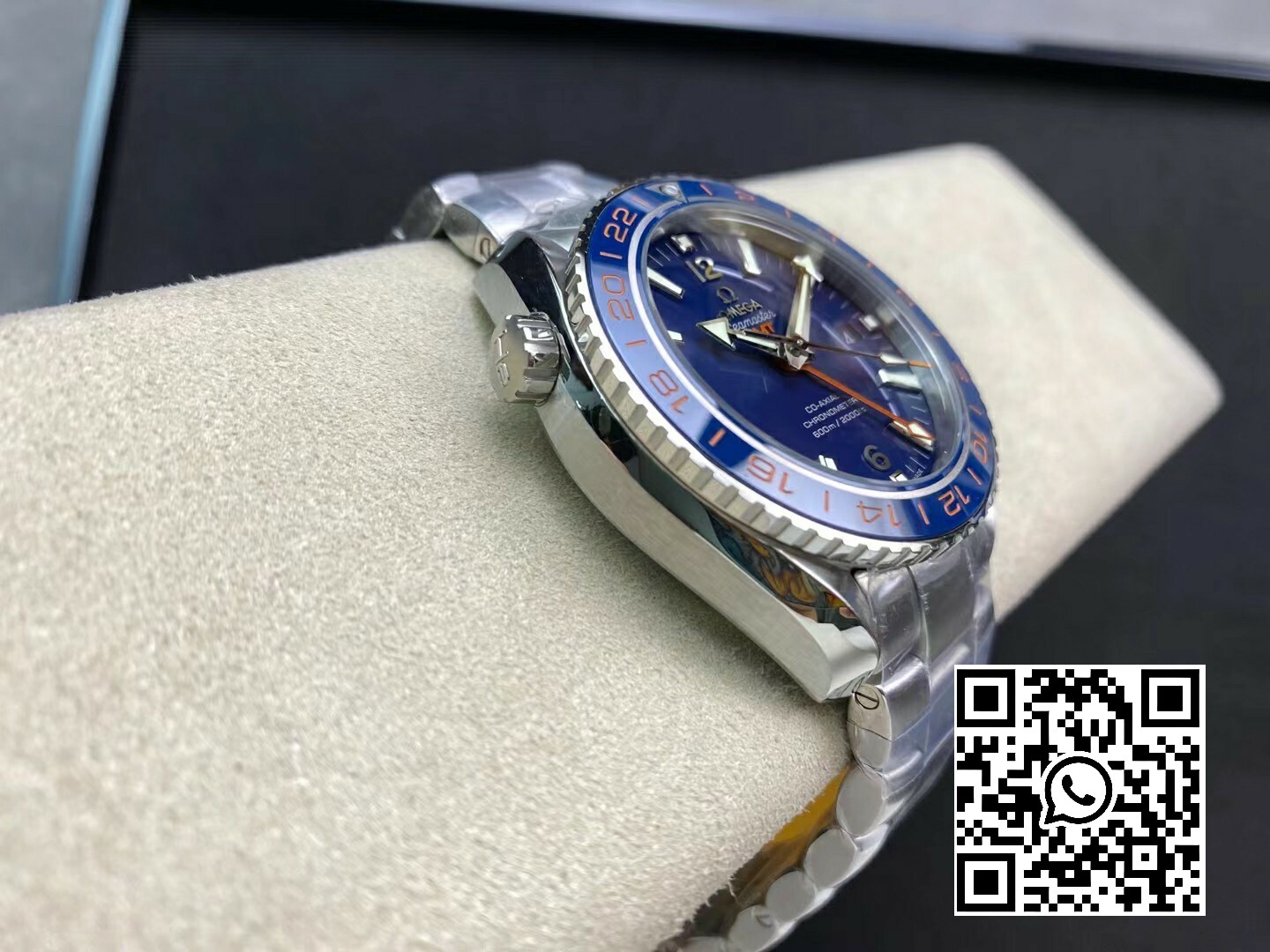 Omega Planet Ocean 600M Co-Axial GMT 43.5mm VS Factory 1:1 Best Edition Blue Dial