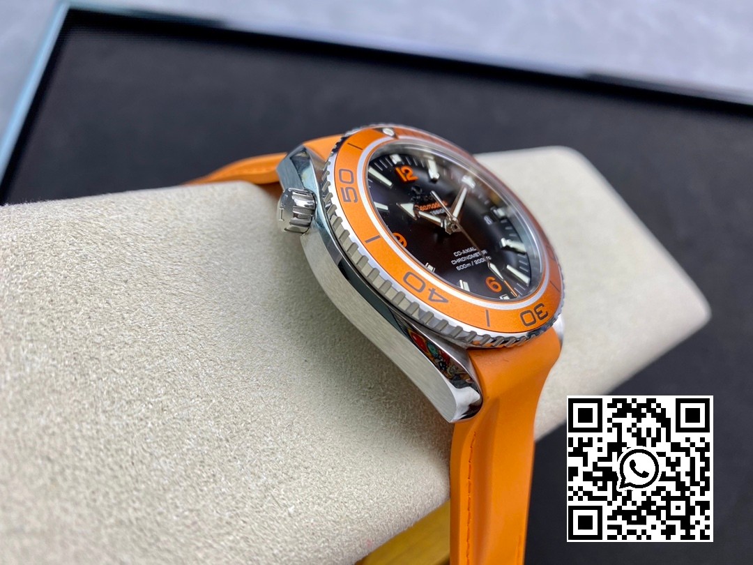 Omega Planet Ocean Professional Orange Bezel 42mm VS Factory1:1 Best Edition on Orange Rubber Strap A8500 Super Clone