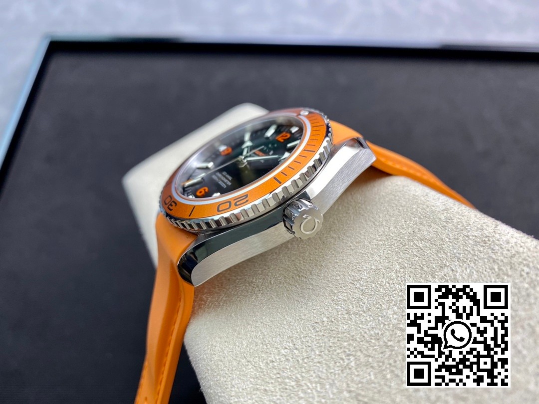 Omega Planet Ocean Professional Orange Bezel 42mm VS Factory1:1 Best Edition on Orange Rubber Strap A8500 Super Clone