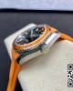 Omega Planet Ocean Professional Orange Bezel 42mm VS Factory1:1 Best Edition on Orange Rubber Strap A8500 Super Clone