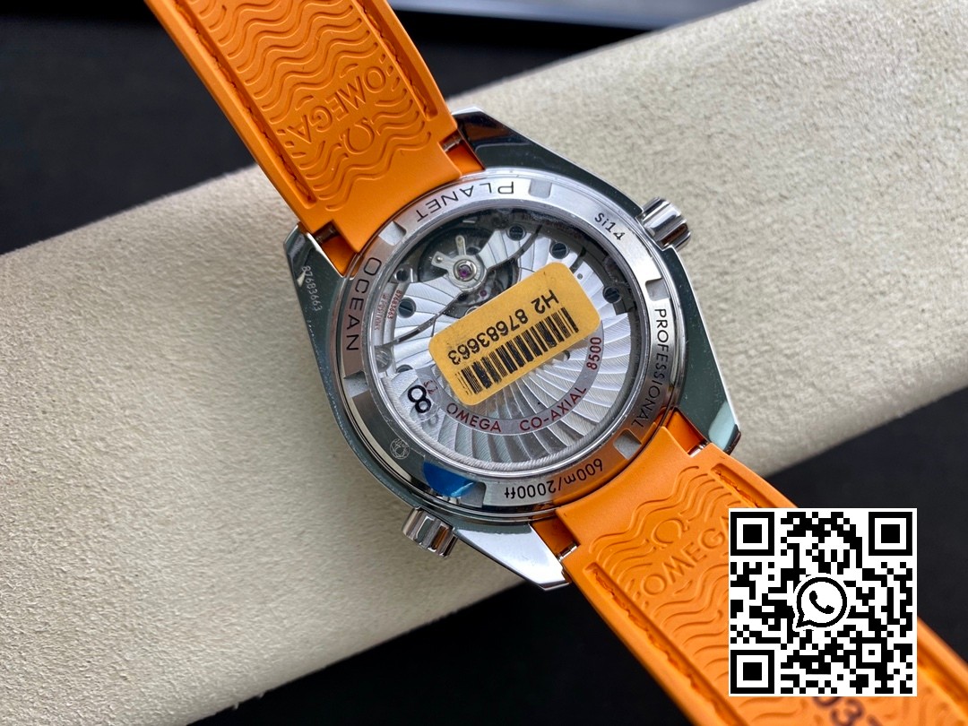 Omega Planet Ocean Professional Orange Bezel 42mm VS Factory1:1 Best Edition on Orange Rubber Strap A8500 Super Clone