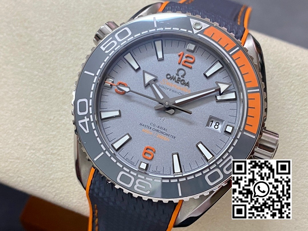 Omega Planet Ocean 43.5mm Ti VS Factory 1:1 Best Edition Black/Orange Bezel Gray Dial