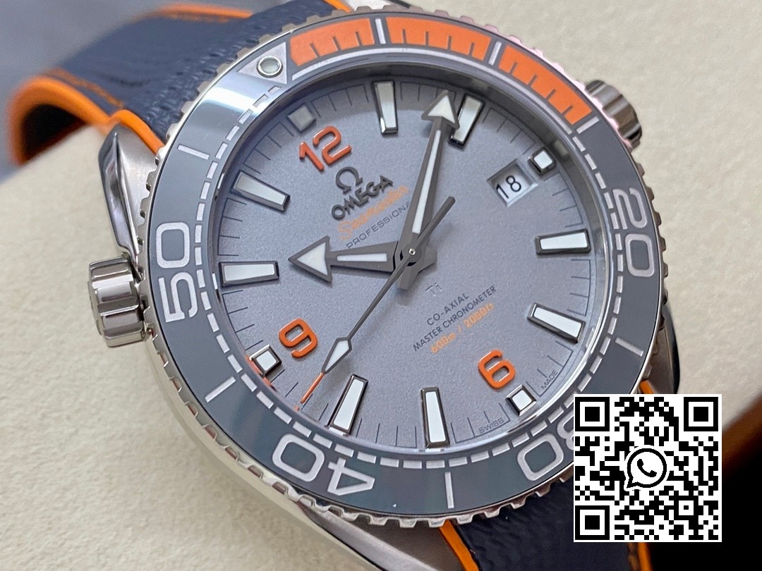 Omega Planet Ocean 43.5mm Ti VS Factory 1:1 Best Edition Black/Orange Bezel Gray Dial