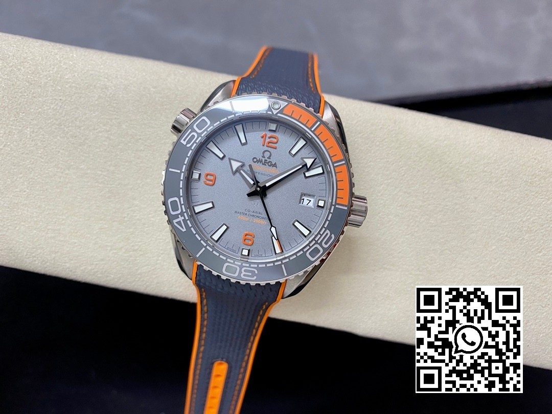 Omega Planet Ocean 43.5mm Ti VS Factory 1:1 Best Edition Black/Orange Bezel Gray Dial