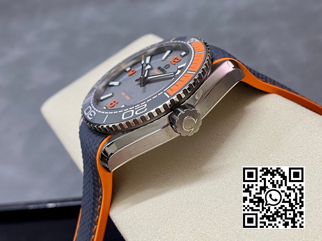 Omega Planet Ocean 43.5mm Ti VS Factory 1:1 Best Edition Black/Orange Bezel Gray Dial