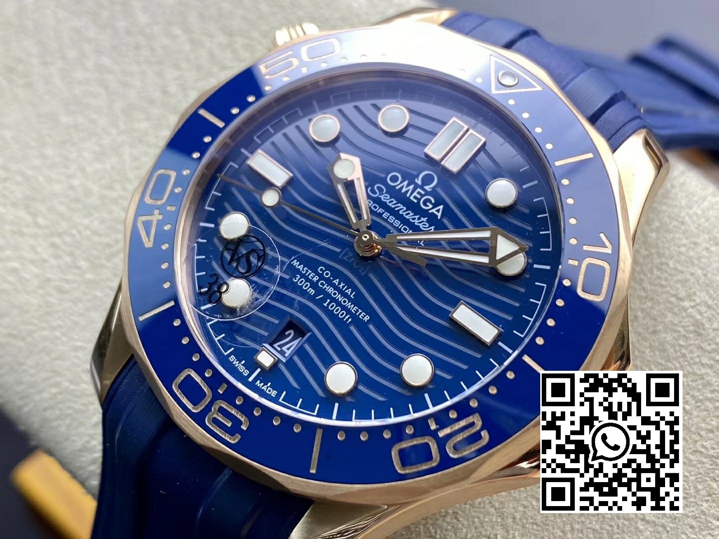 Omega 2018 Seamaster Diver 300M RG Blue Ceramic VS Factory 1:1 Best Edition Blue Dial