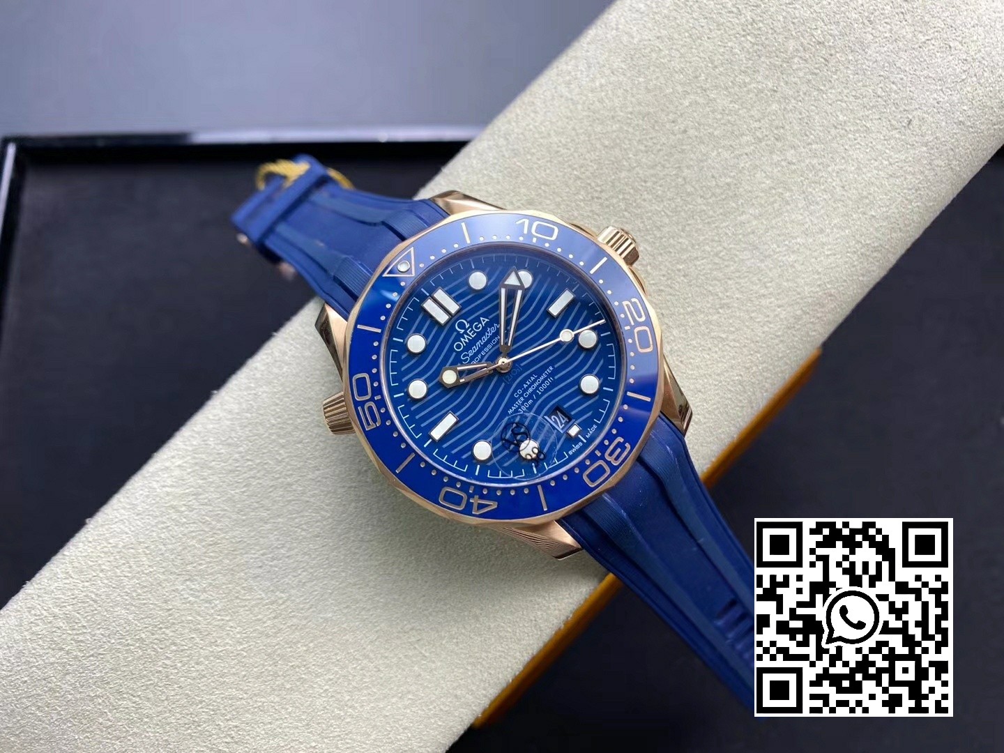 Omega 2018 Seamaster Diver 300M RG Blue Ceramic VS Factory 1:1 Best Edition Blue Dial