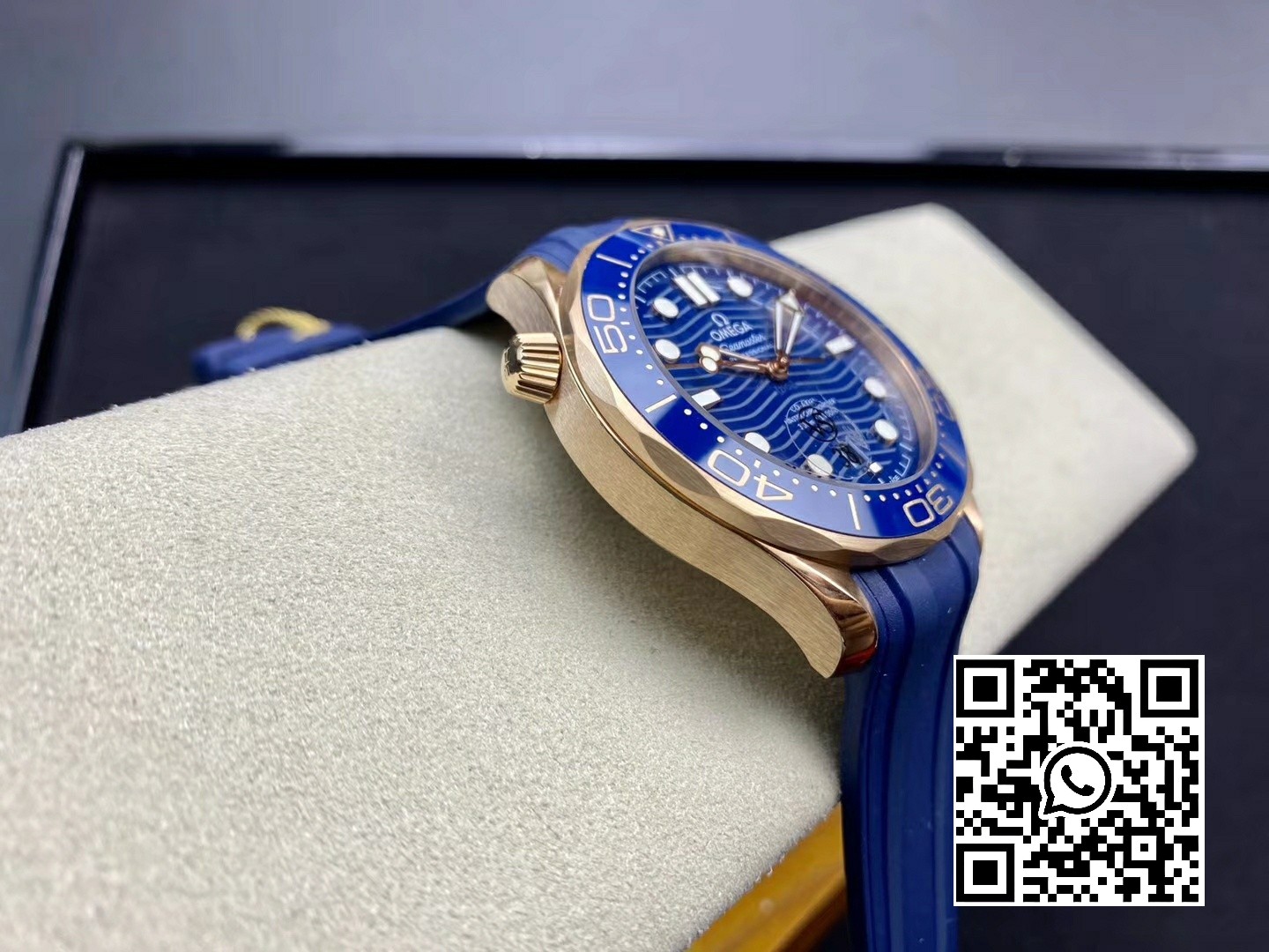 Omega 2018 Seamaster Diver 300M RG Blue Ceramic VS Factory 1:1 Best Edition Blue Dial