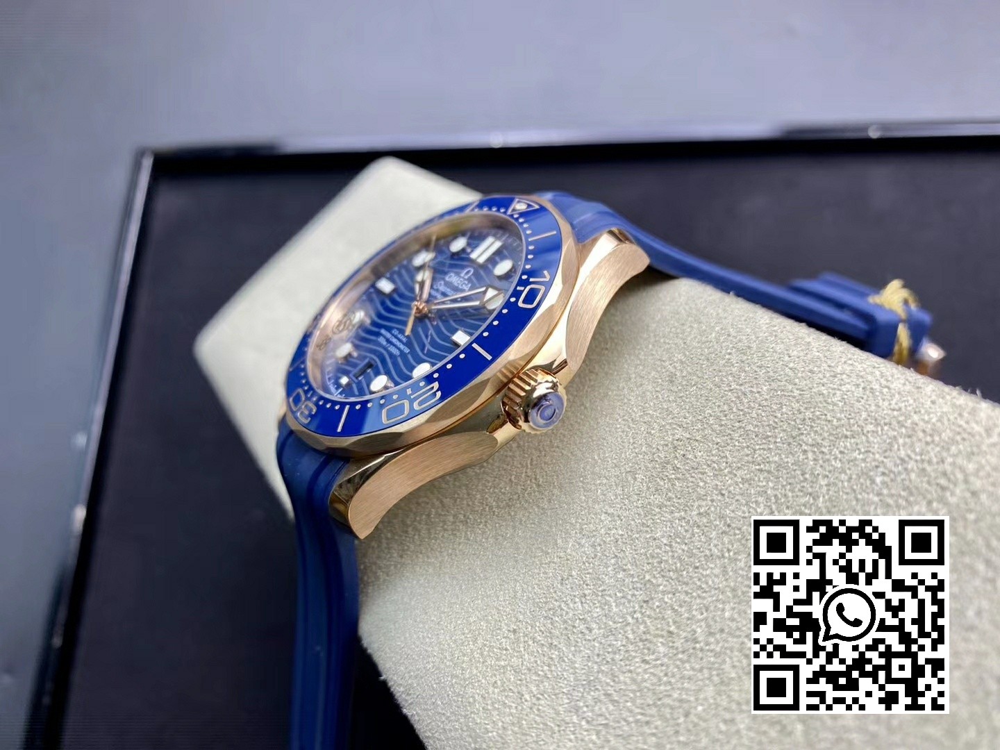 Omega 2018 Seamaster Diver 300M RG Blue Ceramic VS Factory 1:1 Best Edition Blue Dial